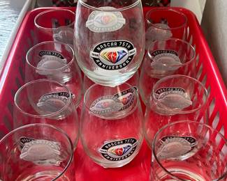 NASCAR 75th Anniversary glasses