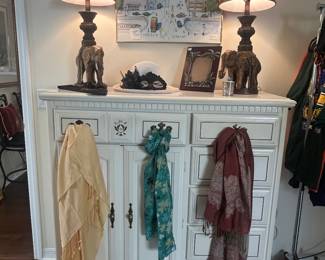 White bedroom cabinet with drawers