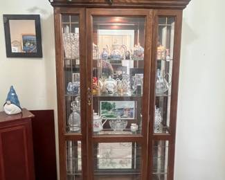 Lighted curio cabinet