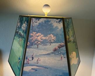 Golf themed floor lamp