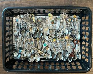 Miniature spoons, some sterling silver