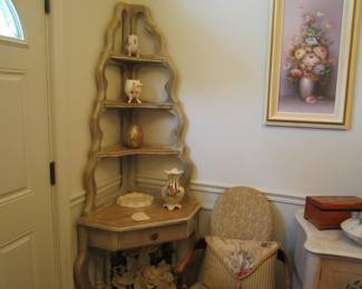 Corner curio - porcelain collectibles