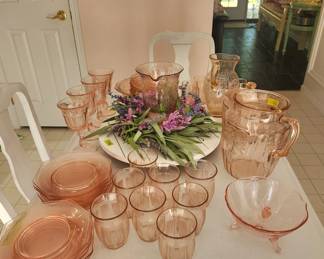 Pink Depression glass