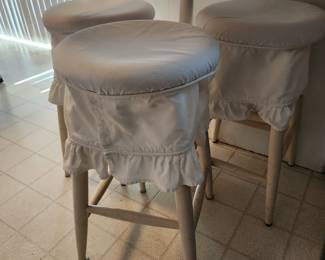 Three stools w covers