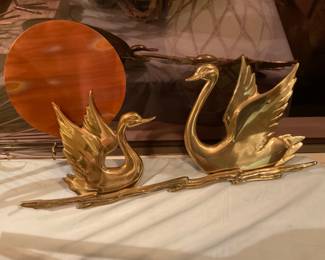 Heavy Brass with attached sunset metal background