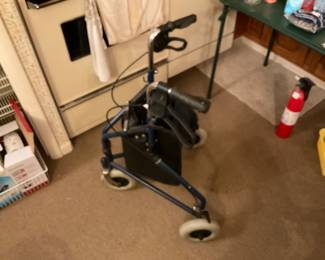 3 Rubber Wheel Walker with Pouch