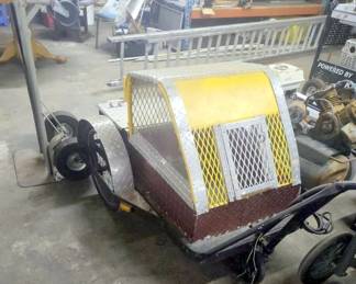 Custom Built et Transport Cart with conered Storage on back. Hand Cart. Extension Ladder.