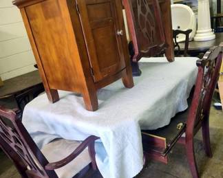 More Furniture. Cherry Finish Table with Chairs. Cabinet Style NIghtstands or Lamp Tables or Storage Cabinets