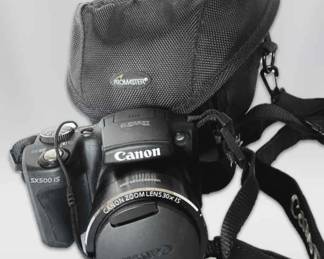 Canon Power Shot SX500IS Camera W Bag Charger