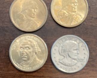 Dollar Coins 2 Sacagewa, Susan B Anthony And George Washington