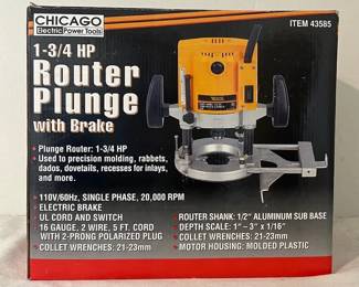 13 4 HP Router Plunge With Brake