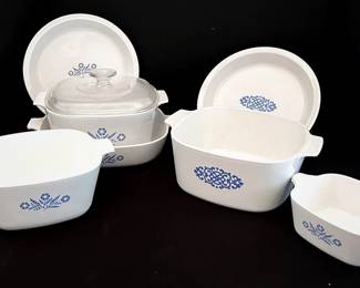 Corning Ware Blue Cornflower Medallion Casserole Dishes