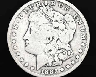  010 1885 Morgan Silver Dollar Coin