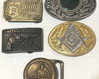 5 Vintage Belt Buckles