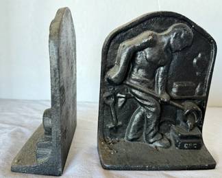 Blacksmith Cast Iron Bookends