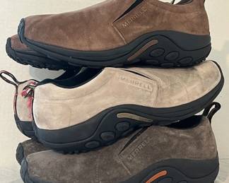 3 Pairs Of Mens Size 13 Merrell Shoes 2 Slightly Used, 1 Brand New