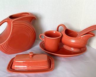 Fiesta Dinnerware Coral Pitcher, Butter Dish, More