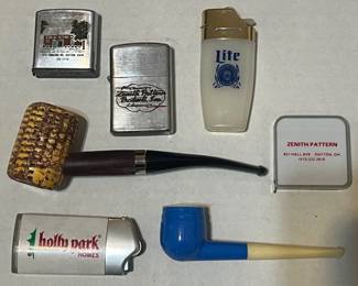 Corn Cob Pipe, Vintage Lighters And More
