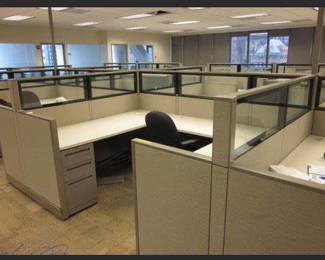 Allsteel 2000 Cubicle Assembly - 22 Pallets include everything to Assemble 12 Office Spaces
