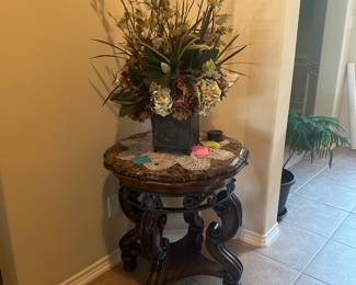 Marble topped end table