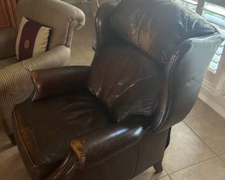 Leather recliner