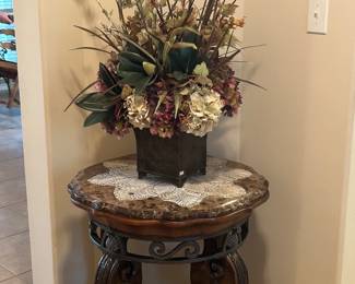 Marble topped end table