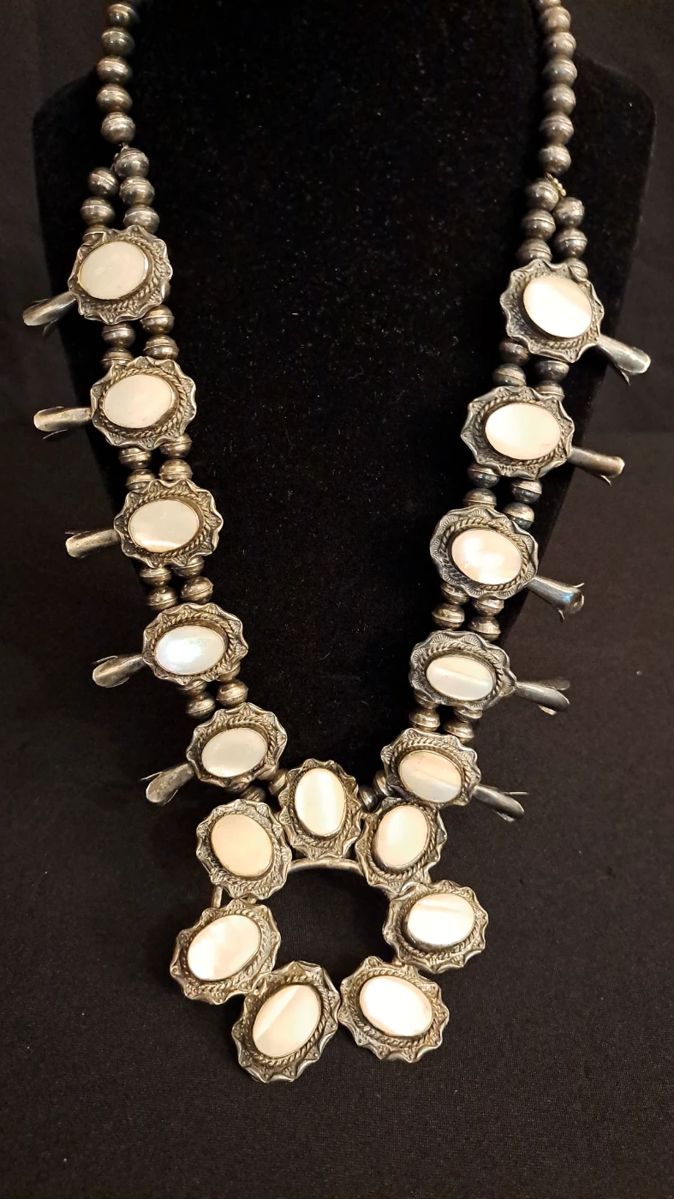  001 Silver And Shell Squash Blossom