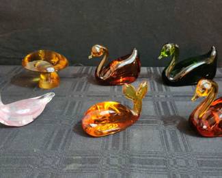 Set 6 of Glass Collectibles 