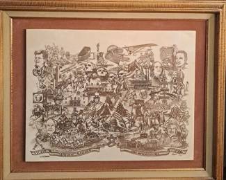 4335 5000 US Bicentennial Framed Marble For Printmaking