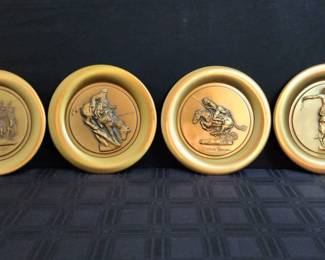 Set 4 of Roger Brown Bronze Plates 
