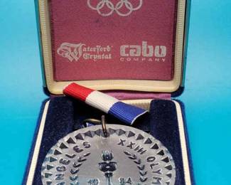1984 Waterford Crystal XXIII Olympiao Medal 