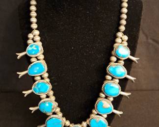  041 Dark Blue Stone Squash Blossom 