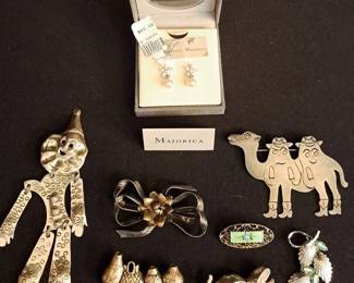 Silver Pins And Majorica 