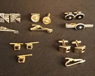 5 Cuff Link Tie Tack Sets 