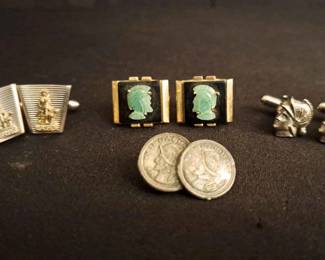 Gladiator And Hunter Cuff Links And Tie Tack