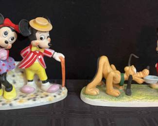 Set 2 Walt Disney Productions Ceramic Scenes 