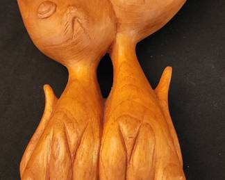 MCM Teak Wood Siamese Cats