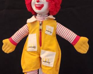 Vintage 1984 16 Ronald Mcdonald Rag Doll