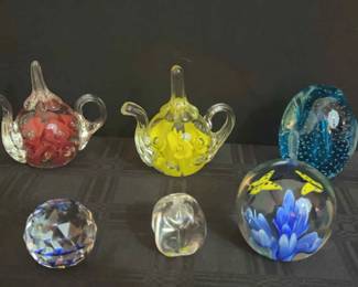 Vintage Glass Paperweight Collectibles
