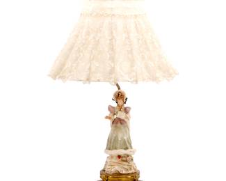 Vintage Porcelain "Lady" Lamp