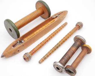 Vintage 6-Piece Wooden Weaving Tools