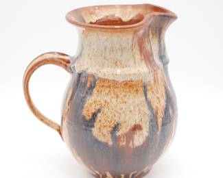 Glazed Stoneware Pitcher