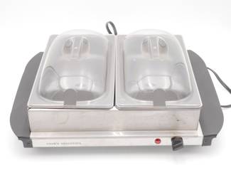 Cook’s Essentials 2-Tray 2.5 QT Non-stick Buffet Server Warmer