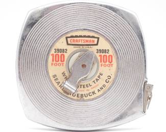 Sears Craftsman 100ft White Steel Tape
