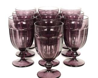Libbey Glass Gibraltar Amethyst Purple Iced Tea Goblets (Set of 10)