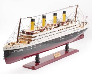 Titanic Replica Wooden Model Ship w/ Base
