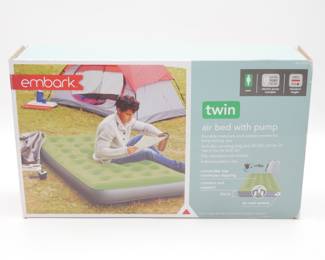 Embark Twin Standard Height Air Bed with Pump