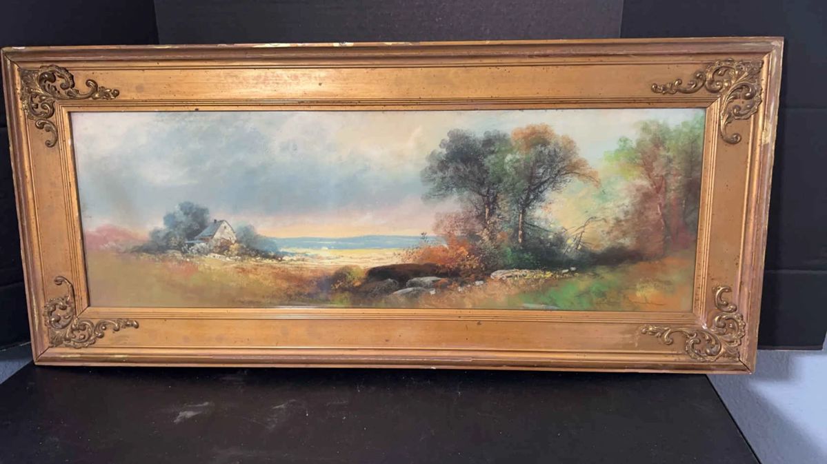 001 William Henry Chandler Pastel Landscape Painting