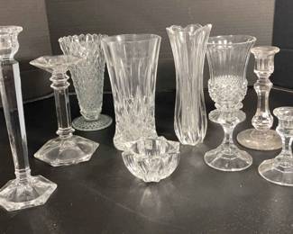 Crystal Vase Candle Holders