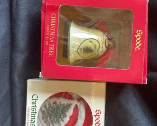 Two Spode Christmas Ornaments with Irish Prayer Ornament